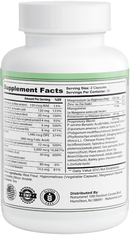 Women's Hair Growth Supplement with Biotin for Stronger Hair & Nails