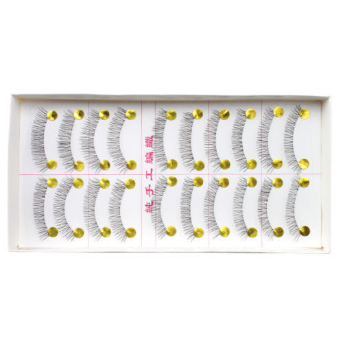 10 Pairs Natural Handmade False Eyelashes for Voluminous Eye Makeup