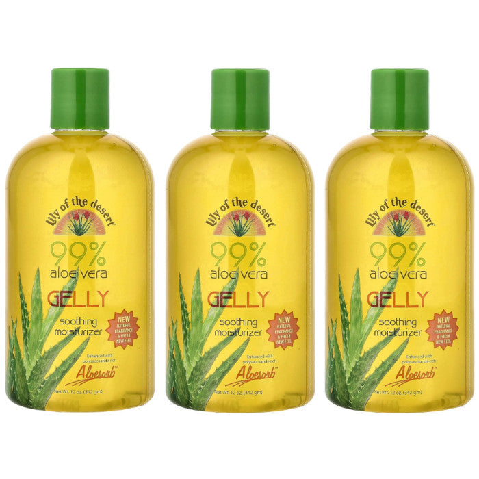 Lily of the Desert Aloe Vera Gelly (99%) 12 oz Each (Pack 3)