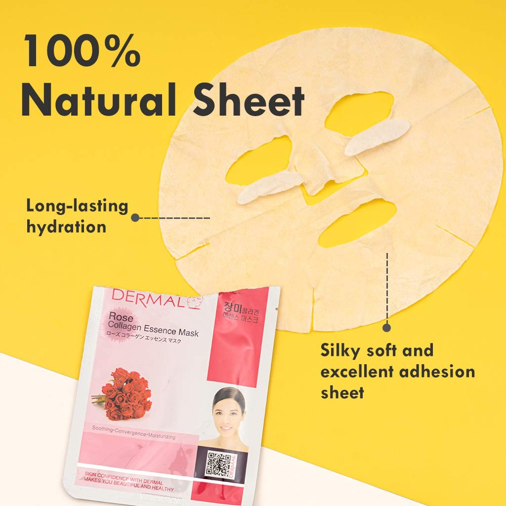 Korean Sheet Mask Set 16-Pack - Collagen, Ginseng & More