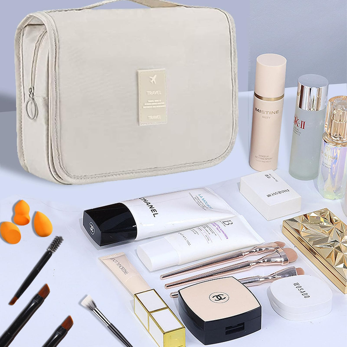 Travel Toiletry Bag Hanging Organizer for Women & Men Waterproof Cosmetic Case