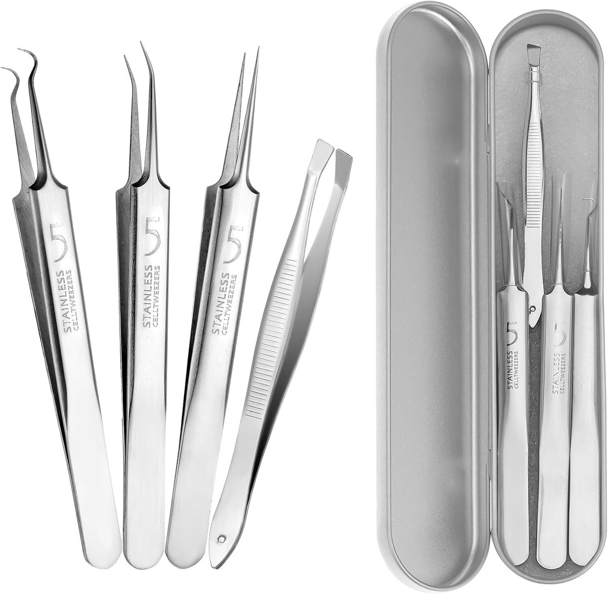 Blackhead Remover Tool Kit - Pimple & Comedone Extractor Set for Acne