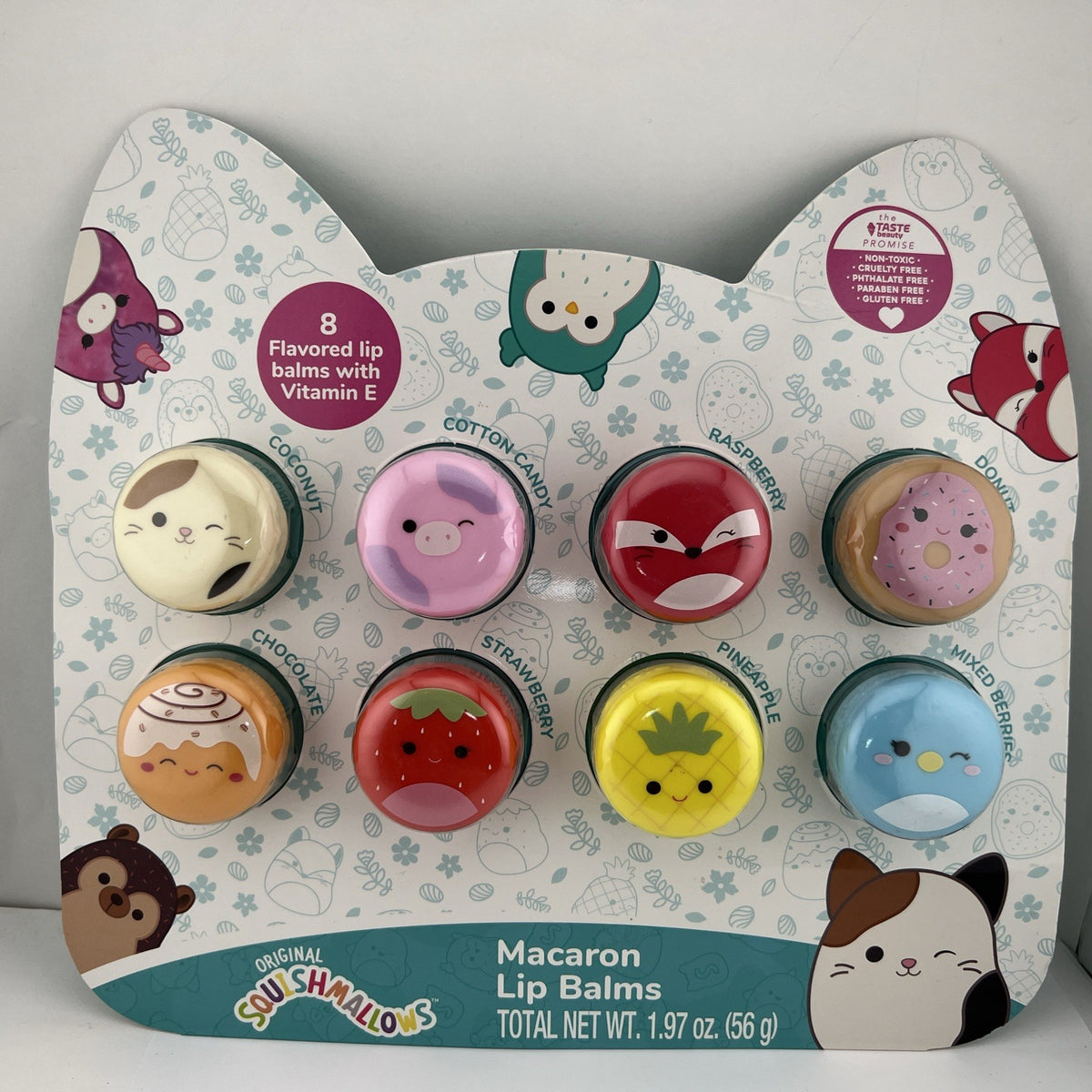 Macaron Shaped Flavored Lip Balm Set - 8 Assorted Lip Balms for Lips Care