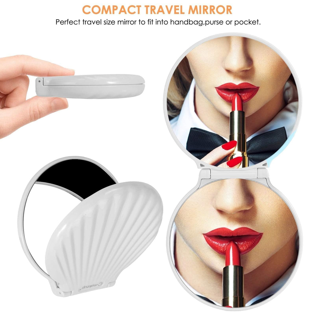 Travel Mini Compact Mirror - 3.5-inch Double-Sided, Lightweight & Shatterproof