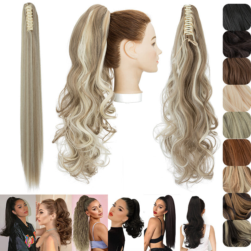 Thick Wavy Claw Clip Ponytail Hair Extension - Natural Look