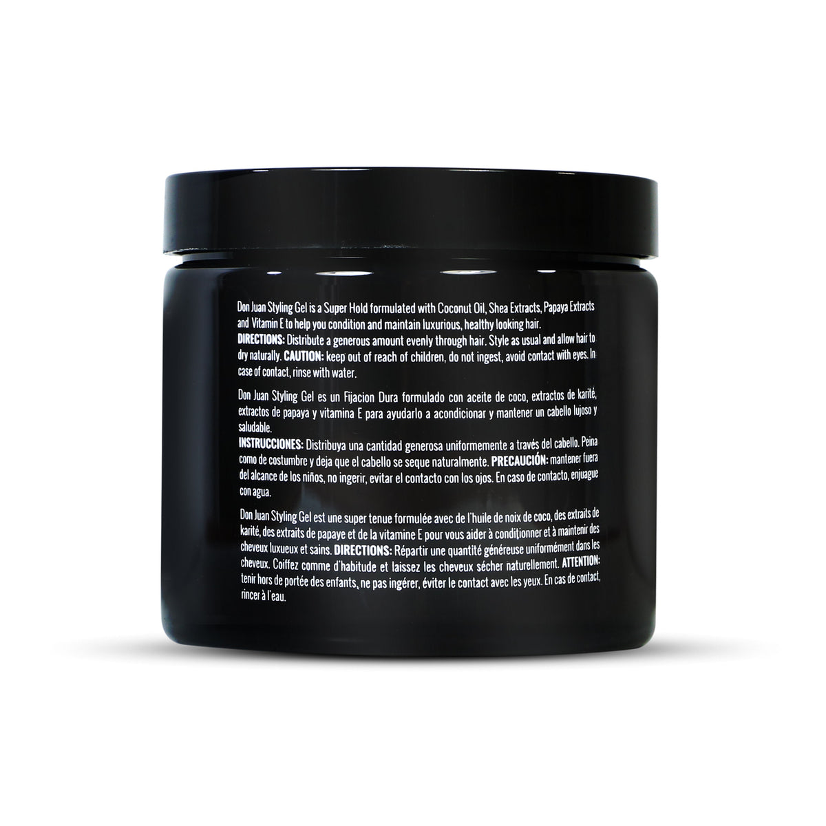 Strong Hold Non-Flaking Hair Styling Gel 32oz - Coconut Oil & Vitamin E