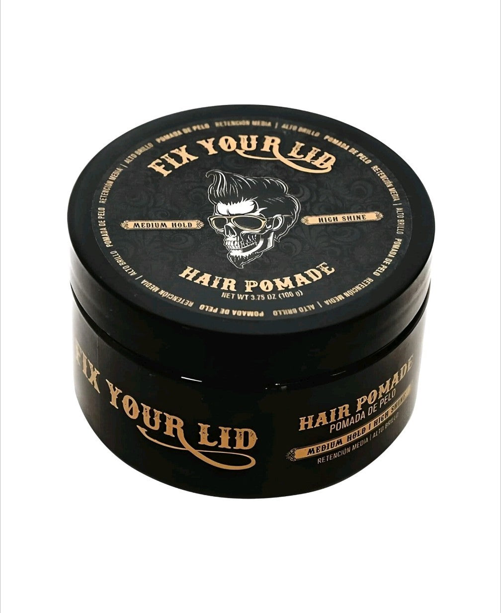 Men's Water-Based Hair Pomade with Medium Hold & High Shine 3.75 Oz