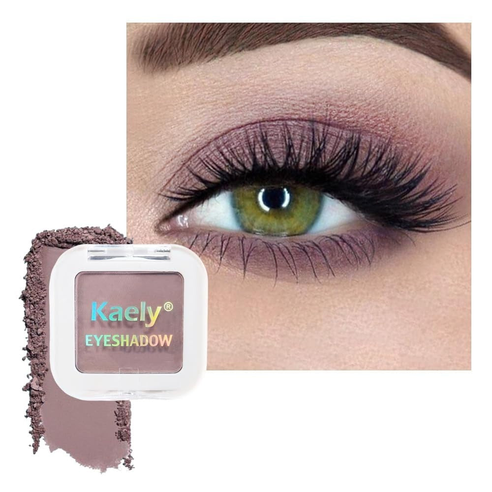 Taupe Single Eyeshadow Powder - Neutral, Waterproof & Blendable for Mature Skin