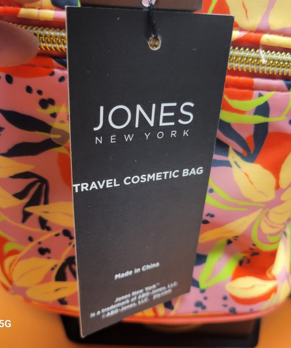 Travel Toiletry Bag with Bonus Bottle - Floral Makeup Organizer