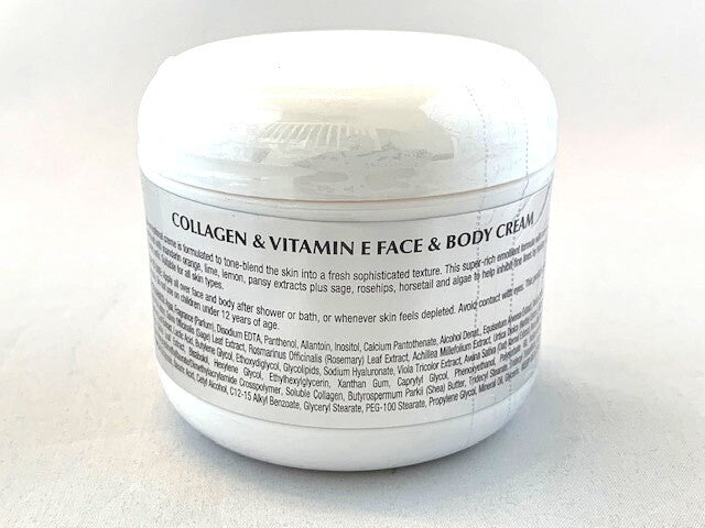 Collagen & Vitamin E Face & Body Cream - 8.0oz