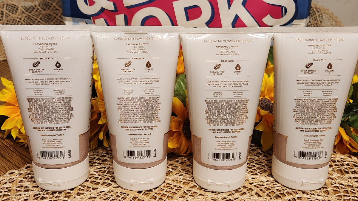 Bath & Body Works PURE WONDER Exfoliating Glow Scrub 8 oz. Lot of 4