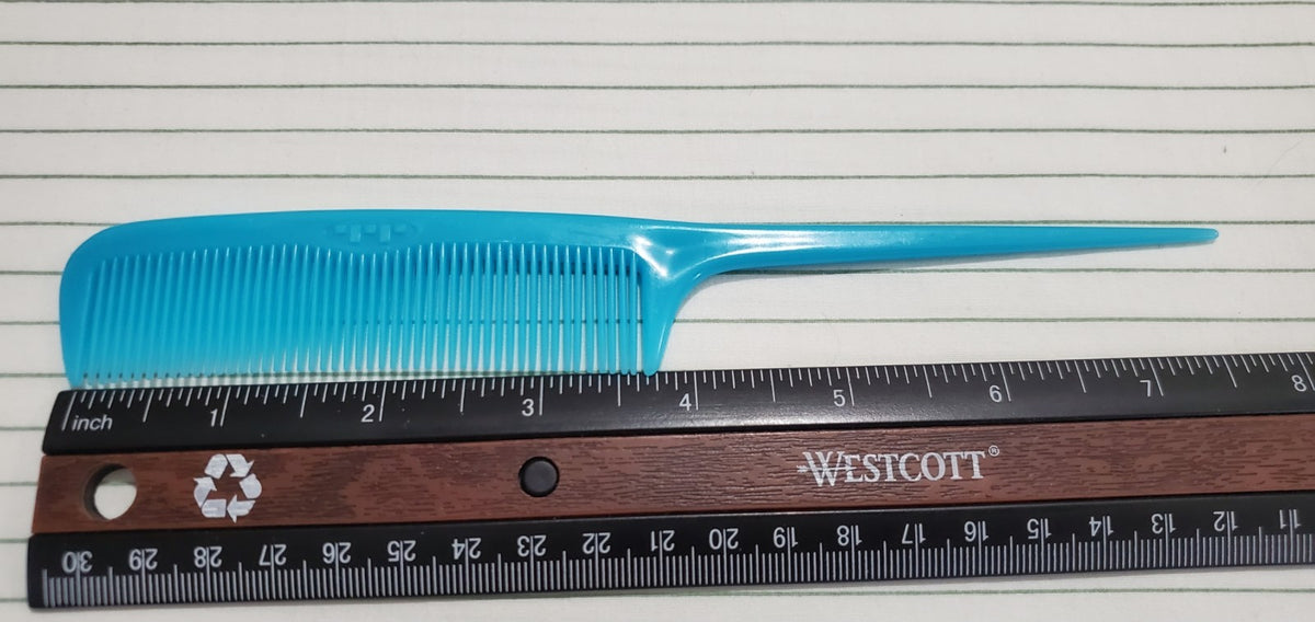 Vintage Blue Tip Top Unbreakable Hair Combs Set of 4 - 8 Inch Rat Tail Styling Tool