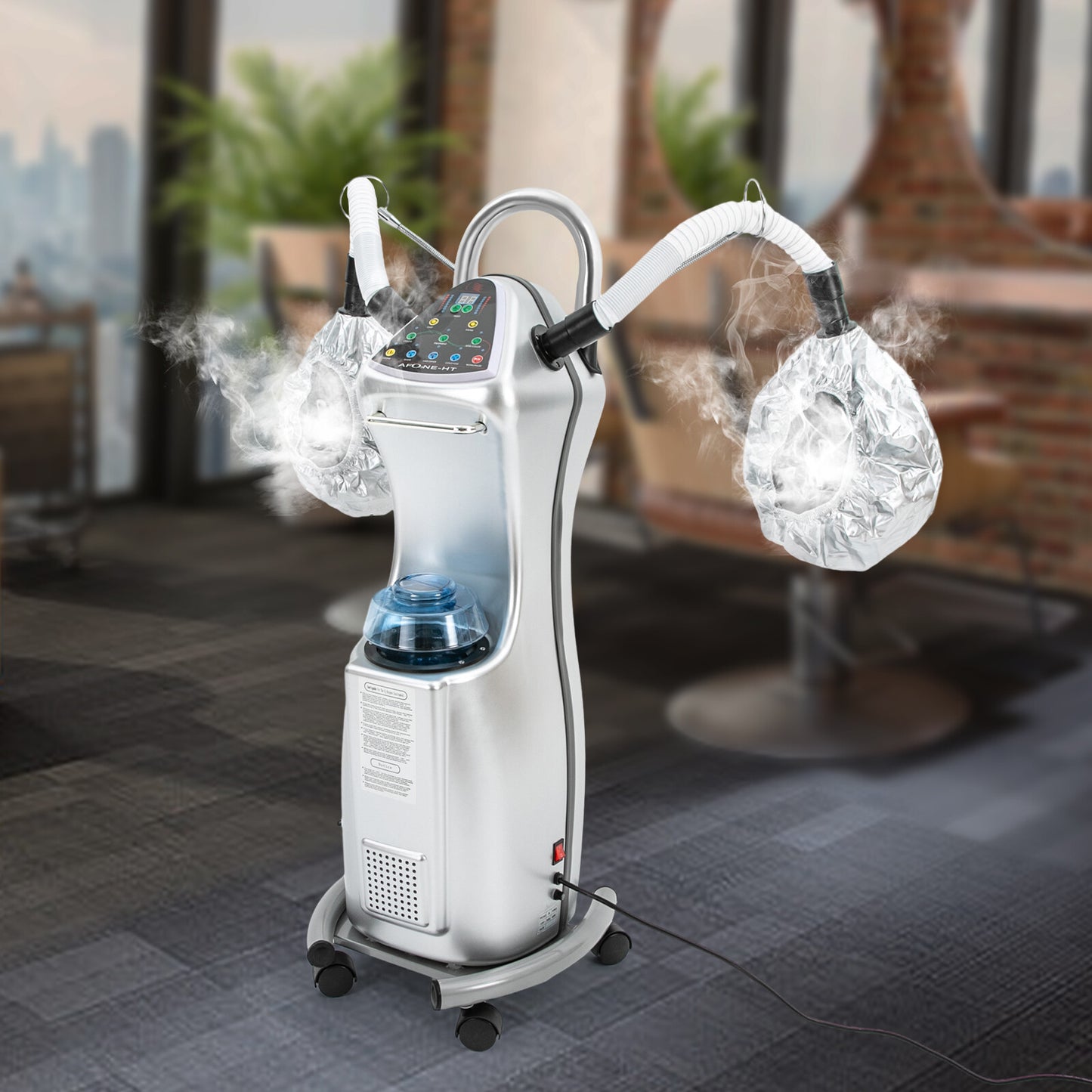 Professional Hair Steamer with Ozone Function for Hair Treatment - Adjustable Height 110V