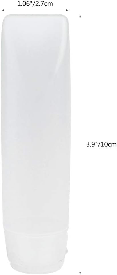Travel Refillable Transparent Bottles 1 oz - Pack of 5 Tubes for Toiletries