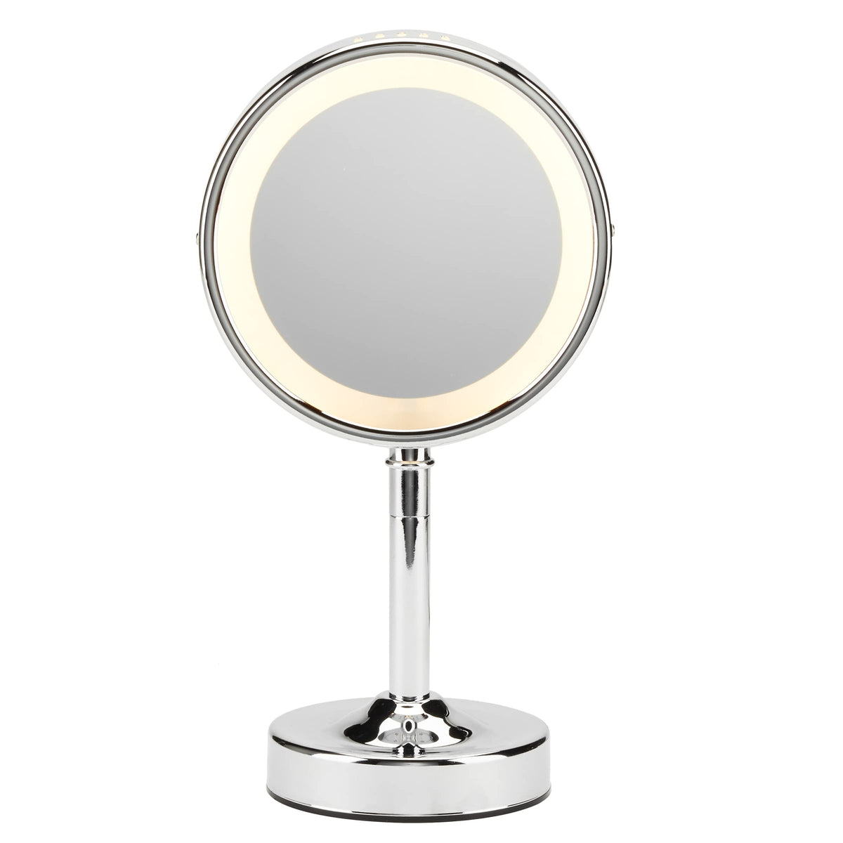 Lighted Makeup Mirror with 5X Magnification - Double-Sided Vanity Mirror