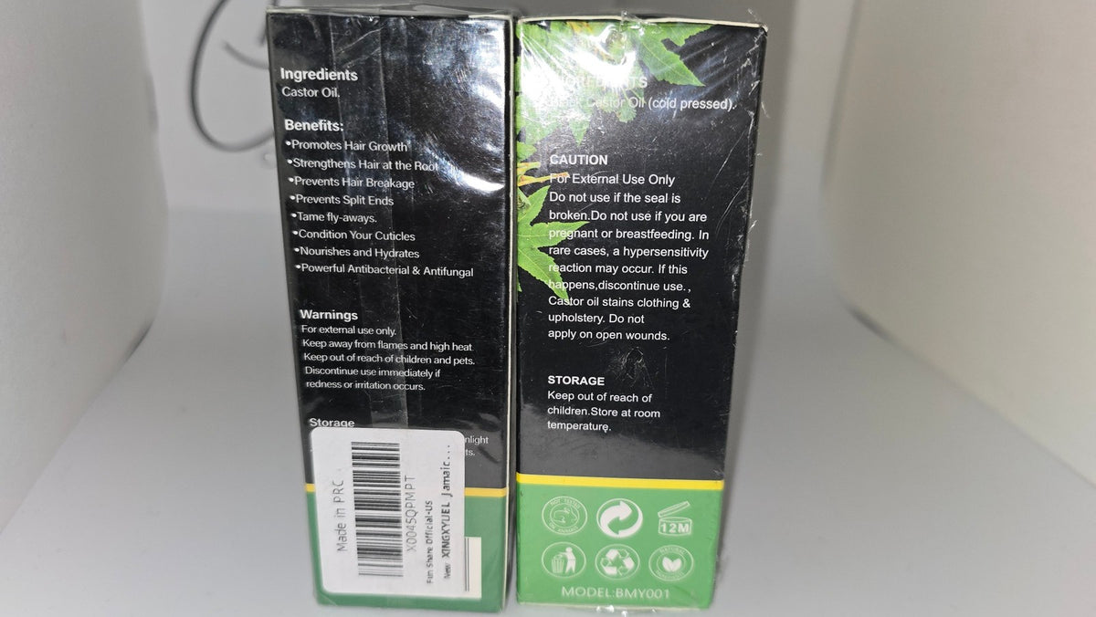 2 Pack Jamaican Black Castor Oil for Hair Growth - Pure & Natural 2.02 oz