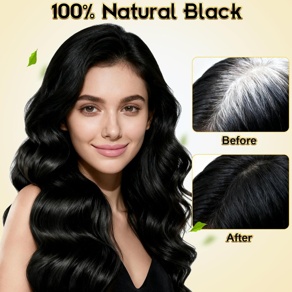 Black Hair Dye Shampoo 3-in-1 for Gray Hair
