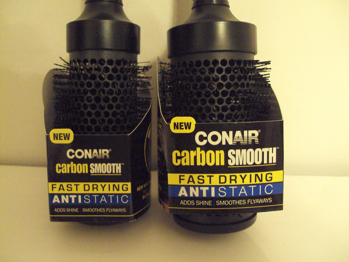 Conair Carbon Smooth Barrel Brush Set for Fast Drying and Shine