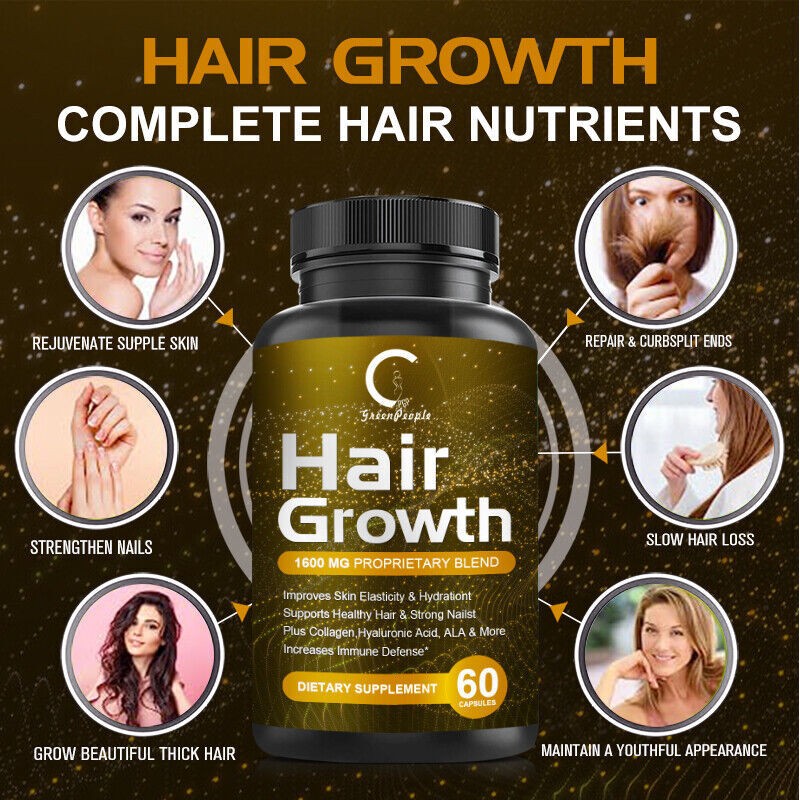Hair Growth Pills with Collagen & MSM - 60 Capsules