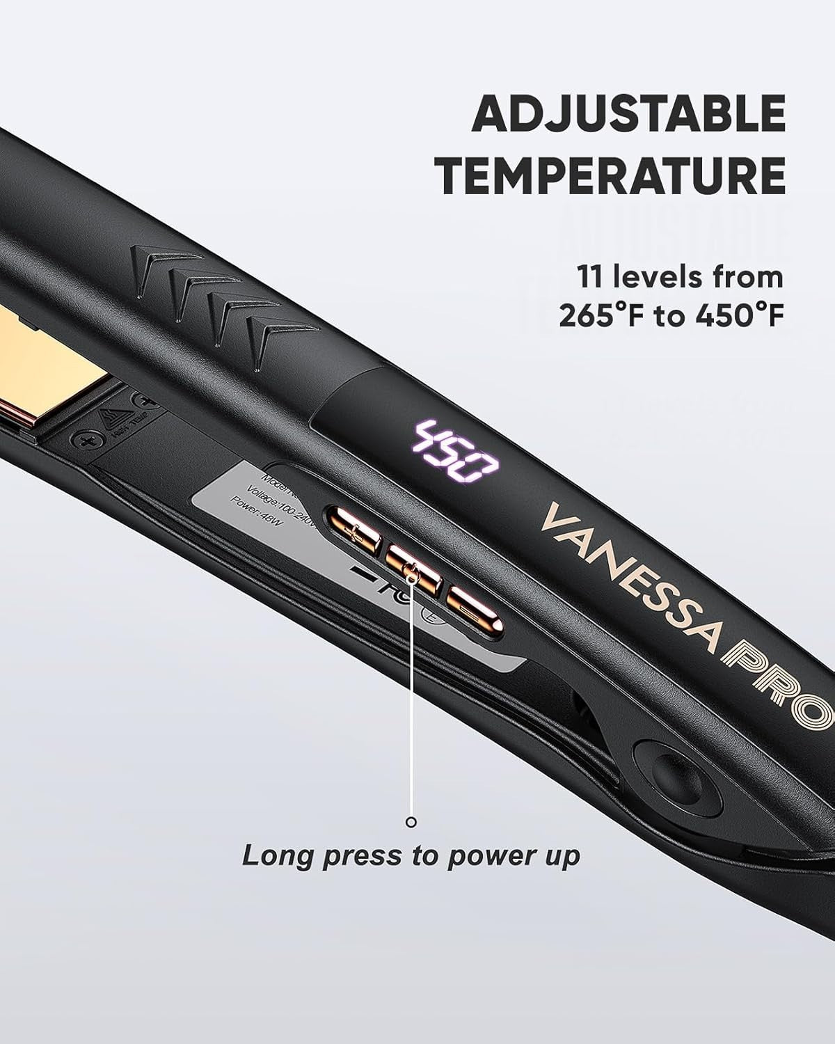 Titanium Flat Iron Hair Straightener with Tourmaline & Argan Oil - Lightweight & Professional