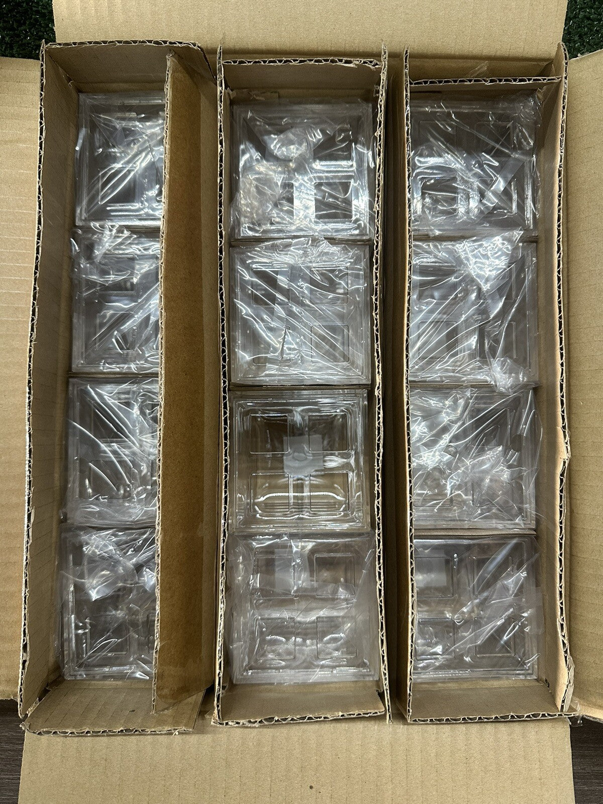 12 Pack Acrylic Cube Toothbrush Holder Organizer - Multipurpose 3x3x4