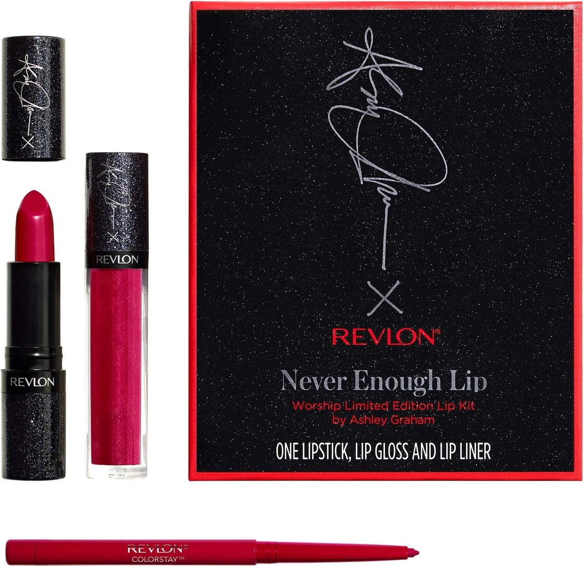 Lip Makeup Kit - Red Lipstick, Lip Gloss & Lip Liner Set - Ashley Graham Limited Edition