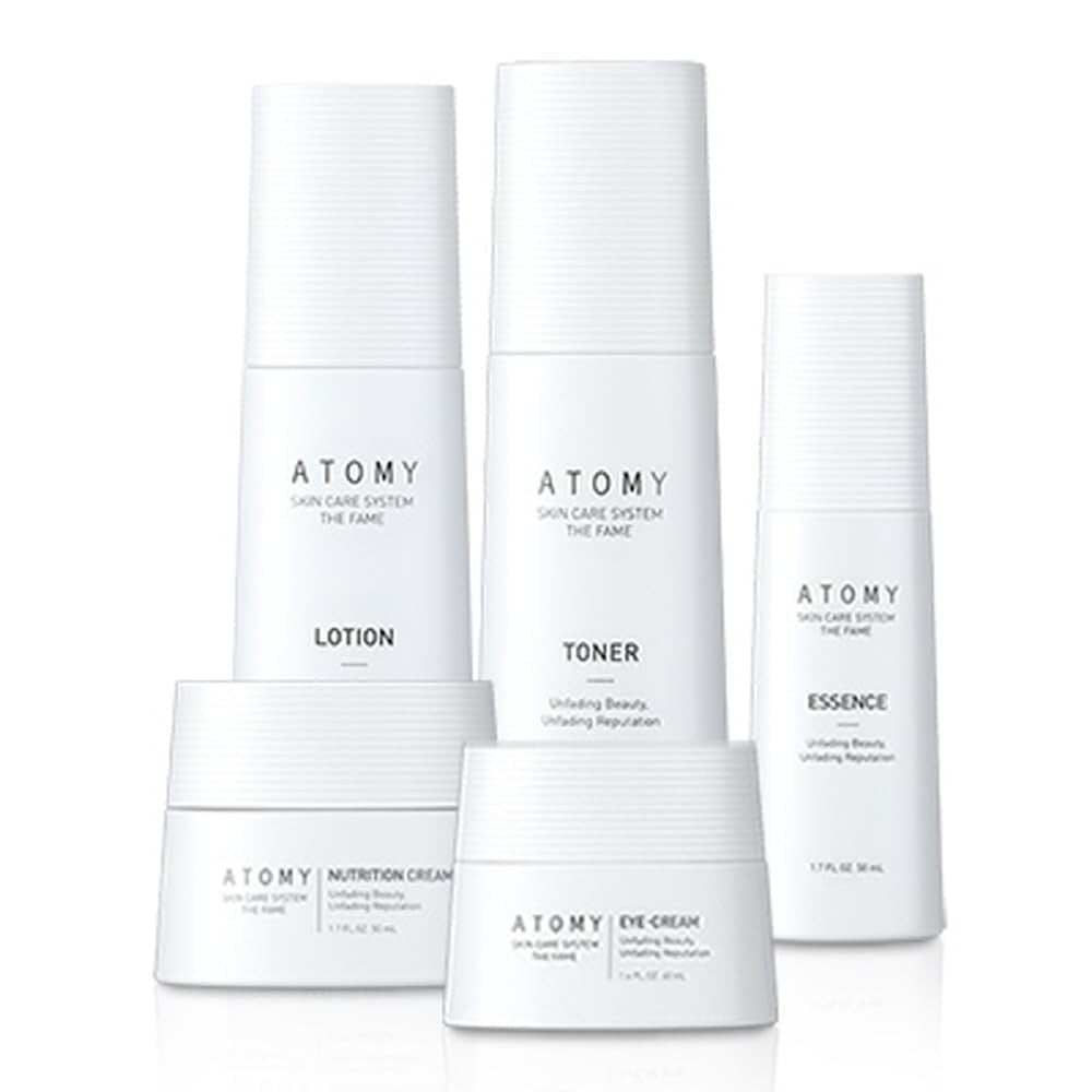 Skin Care System Set with Toner, Eye Cream, Essence, Lotion & Nourishment for Sensitive & Anti-Aging