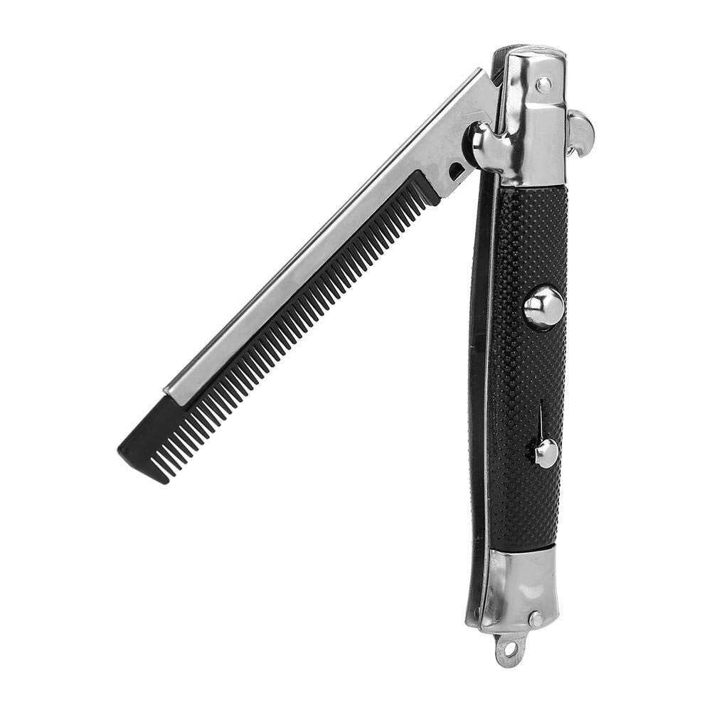 Push Button Automatic Pocket Hair Comb - 9 Inch Switchblade Style Accessory