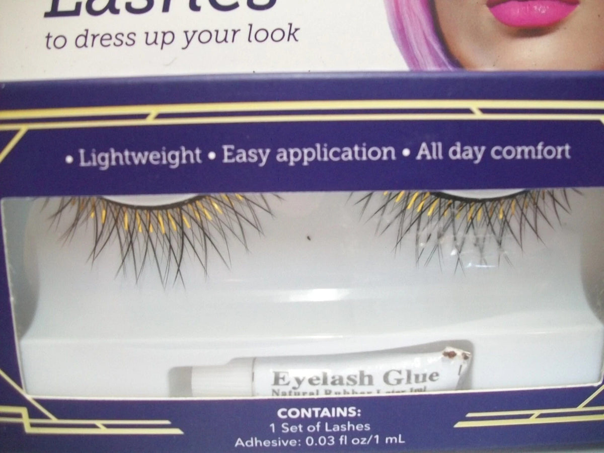 Select Lash Glitter Lashes G02 Black and Gold - False Eyelash Extensions
