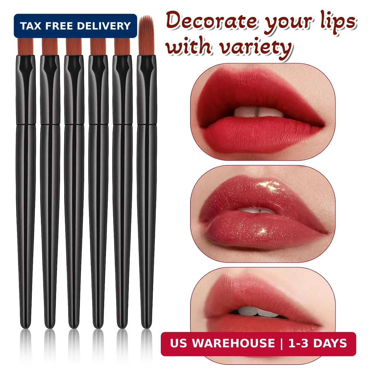 Disposable Lip Brushes 120 Pack - Precise Lipstick & Lip Makeup Applicators