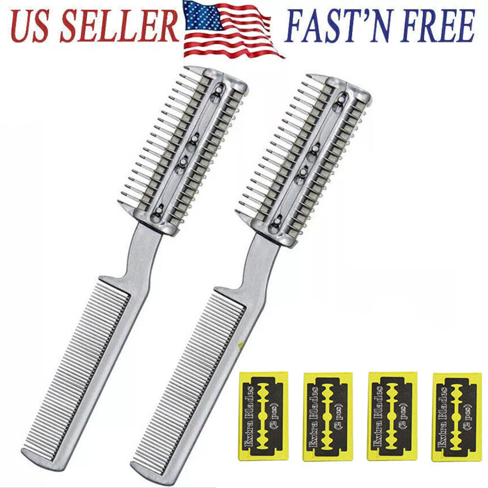 Pet Grooming Razor Comb for Dog and Cat Hair Cutting and Thinning - 2 Pack
