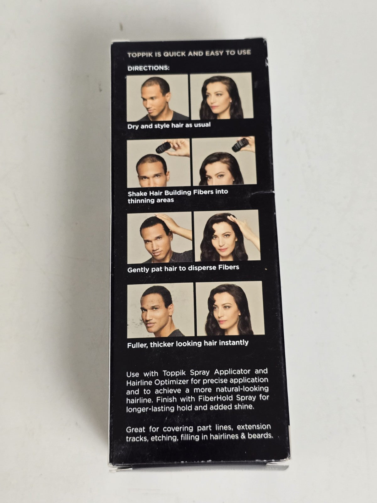 (2) Toppik Hair Building Fibers New In Packaging 0.42 oz DARK BROWN