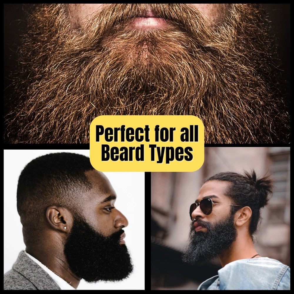 Travel Size Beard Brush with Natural Boar Bristles - Compact Grooming Tool