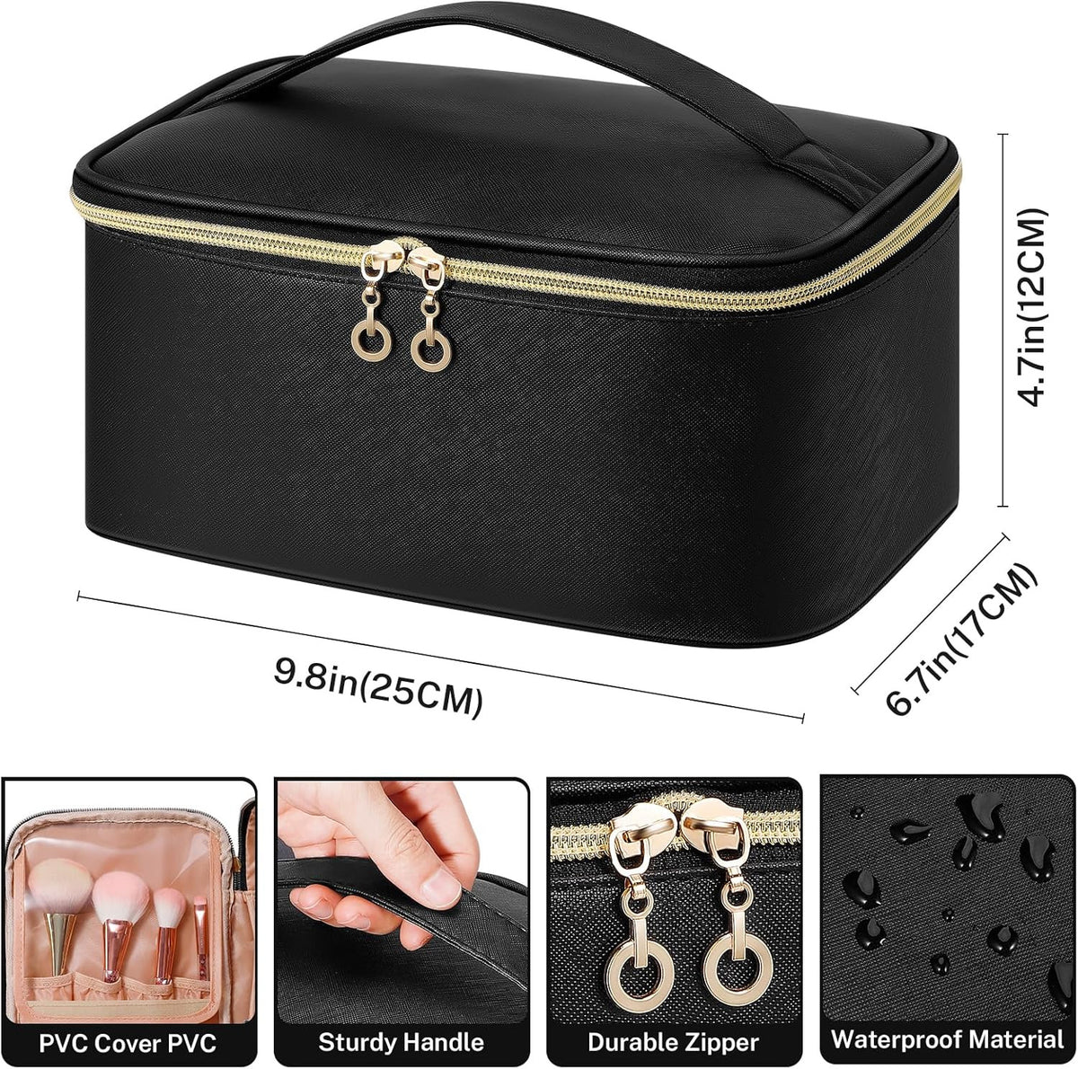 Large Capacity Waterproof Travel Makeup Bag for Women - Portable Organizer