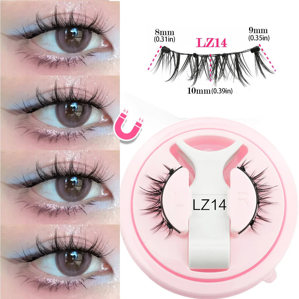 Magnetic 3D Mink Eyelash Kit - Reusable False Lash Set for Natural Look