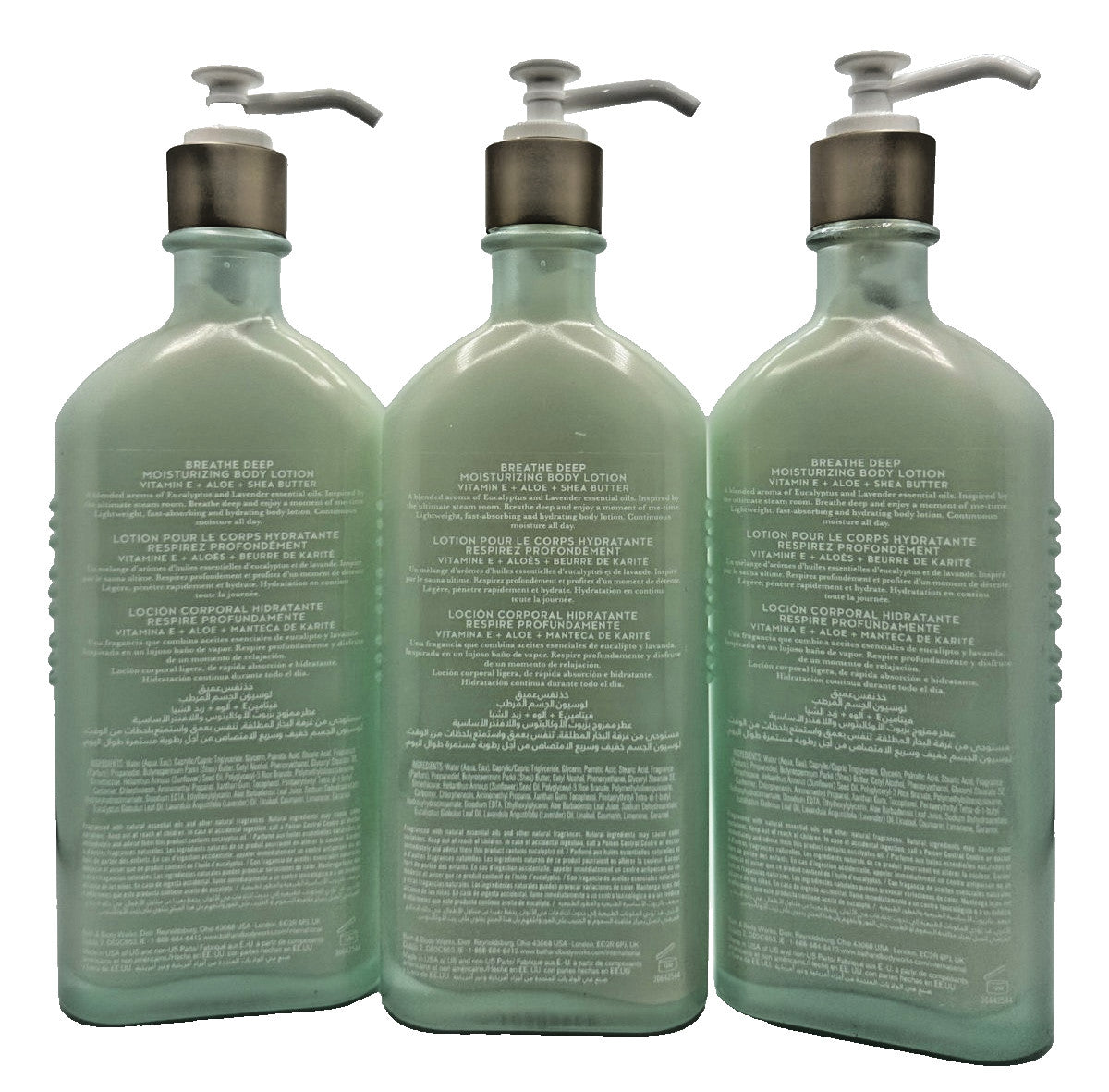 Breathe Deep Eucalyptus Lavender Body Lotion - 3 Pack, 6.5oz Each