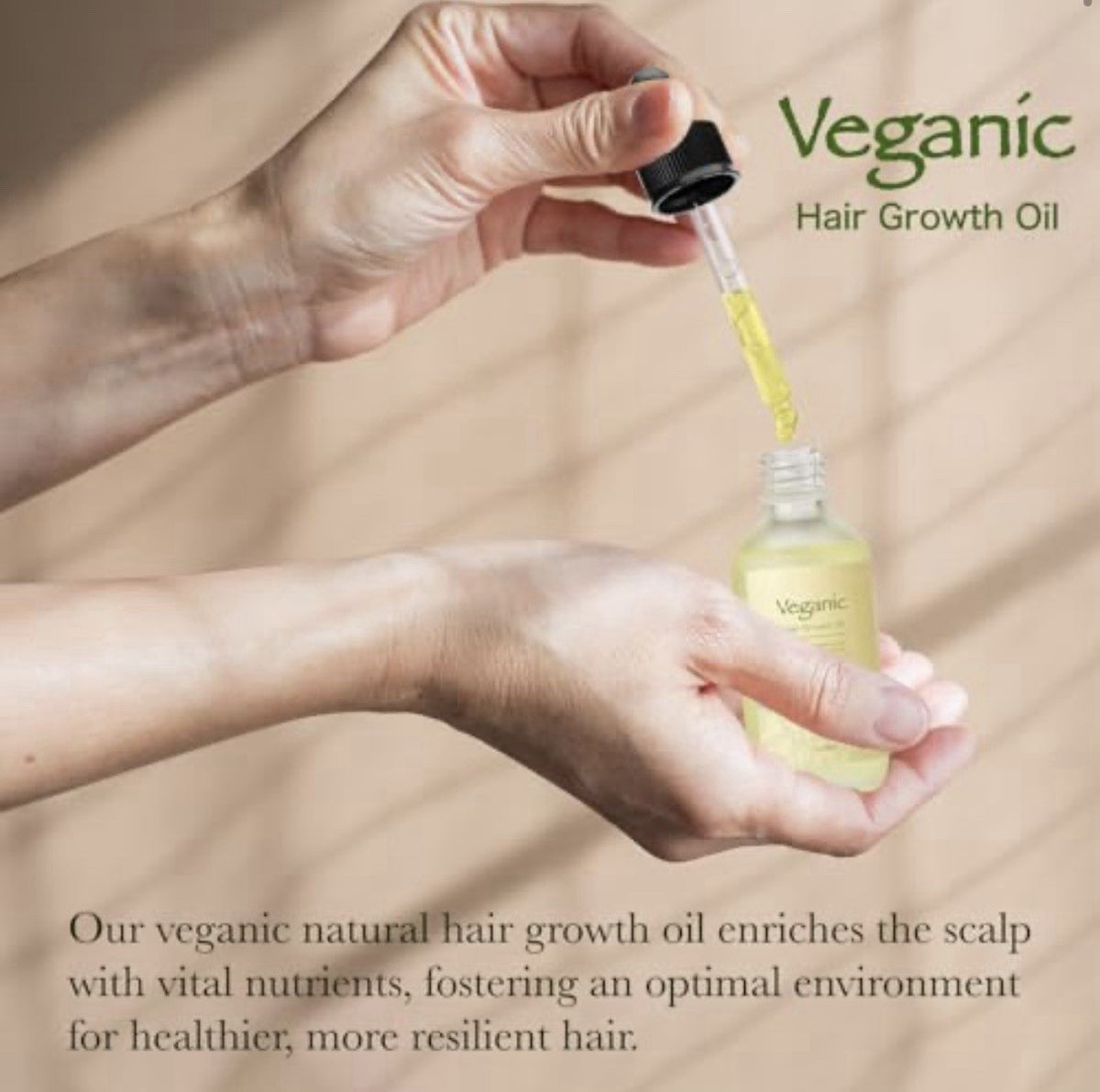Hair Growth Oil Kit with Dermaroller - 2x30ml Botanical Blend