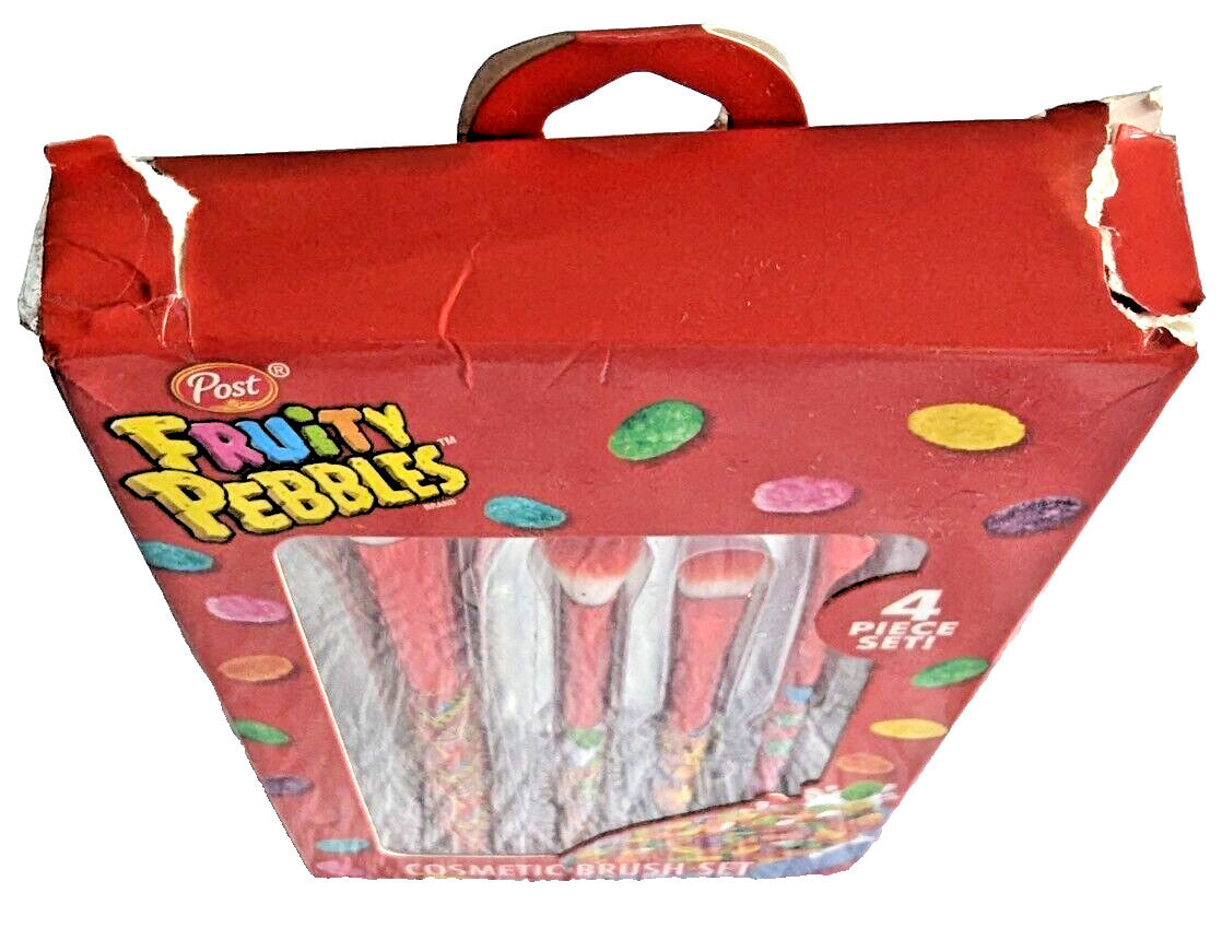 Fruity Pebbles Makeup Brush Set - 4-Piece Face & Eye Makeup Tools