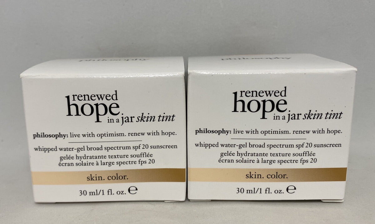 Philosophy Renewed Hope In A Jar Skin Tint SPF 20 - 4.5 Nude 1 oz (Pack of 2)