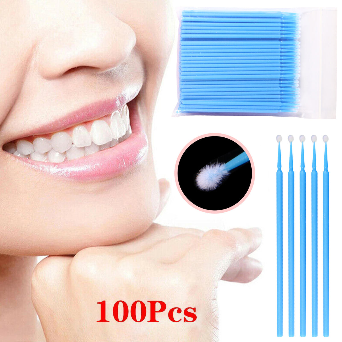 Disposable Dental Micro Brush Applicators 400 Pcs - Fine, Super Fine Tips for Dental & Makeup Use