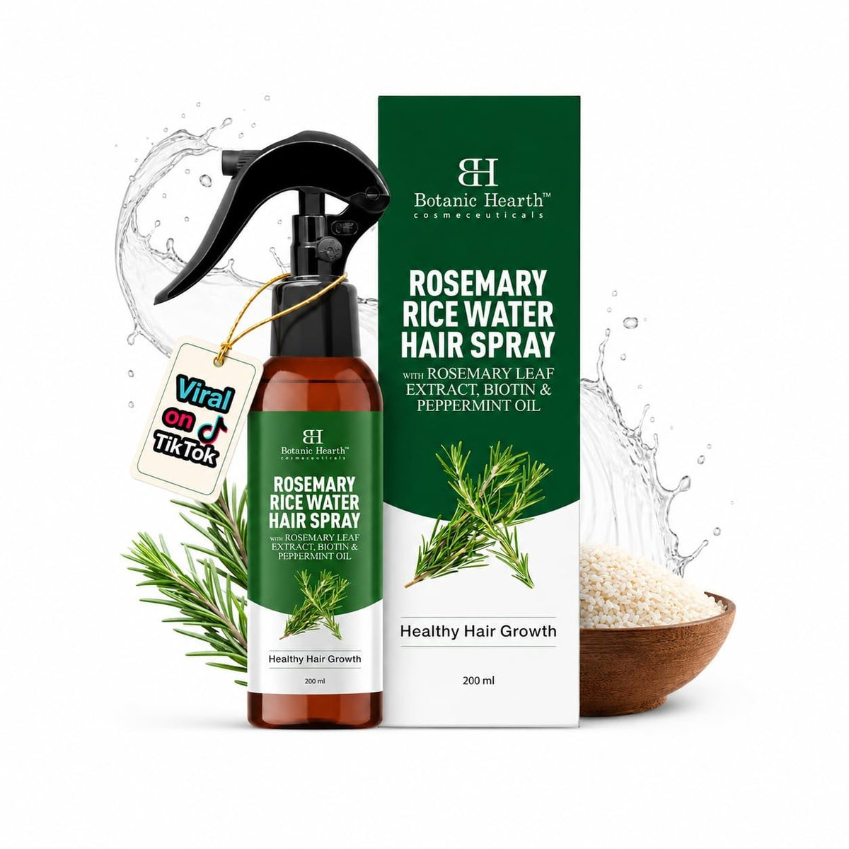 Rosemary & Rice Water Hair Growth Spray - 6.8 oz