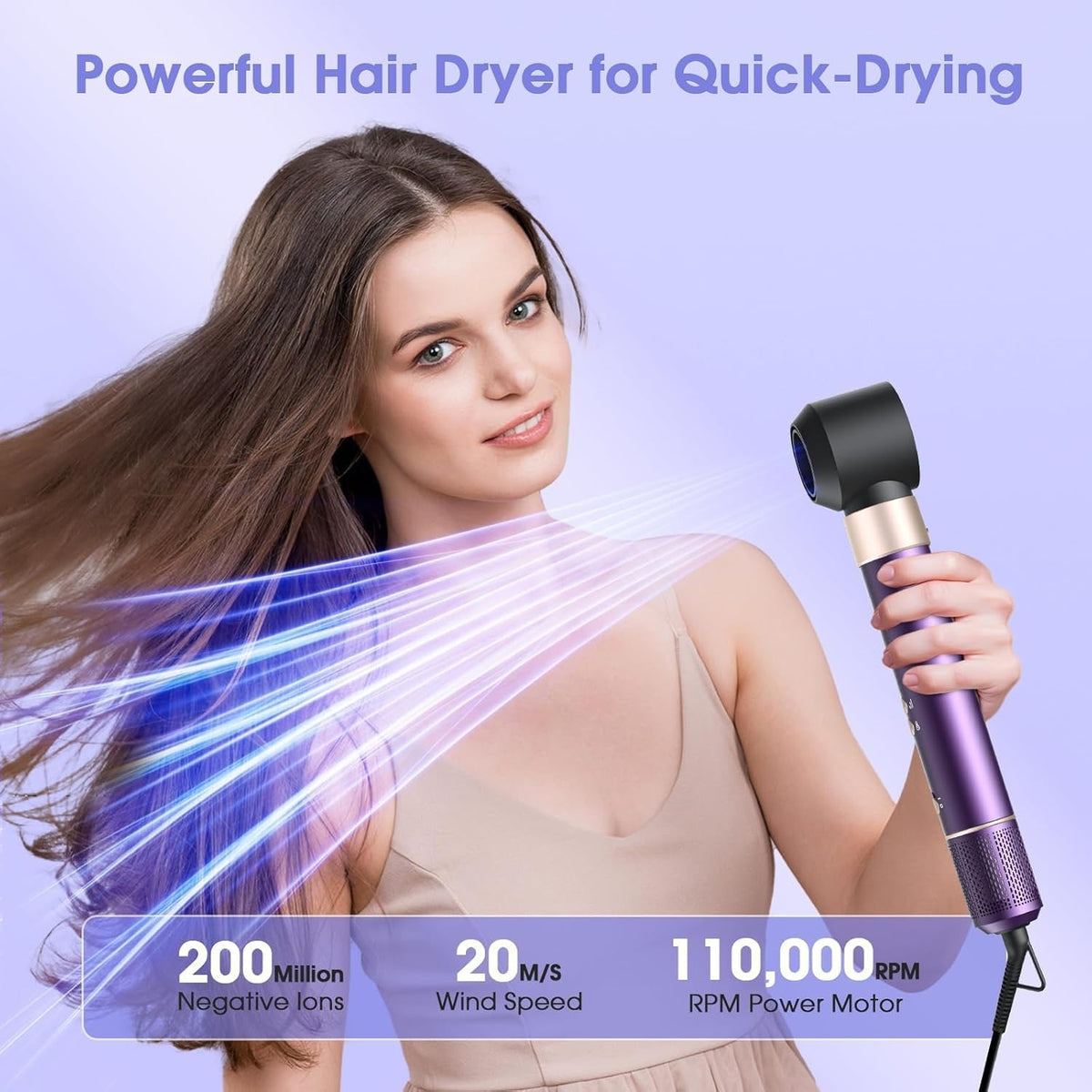 7-in-1 Hair Dryer Brush Set - Auto Curling, Straightening & Volumizing