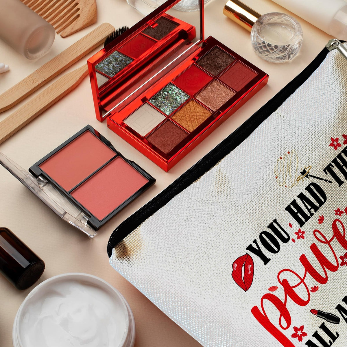 Inspirational Makeup Bag You Had The Power All Along Travel Cosmetic Pouch - Motivational Gift for Women