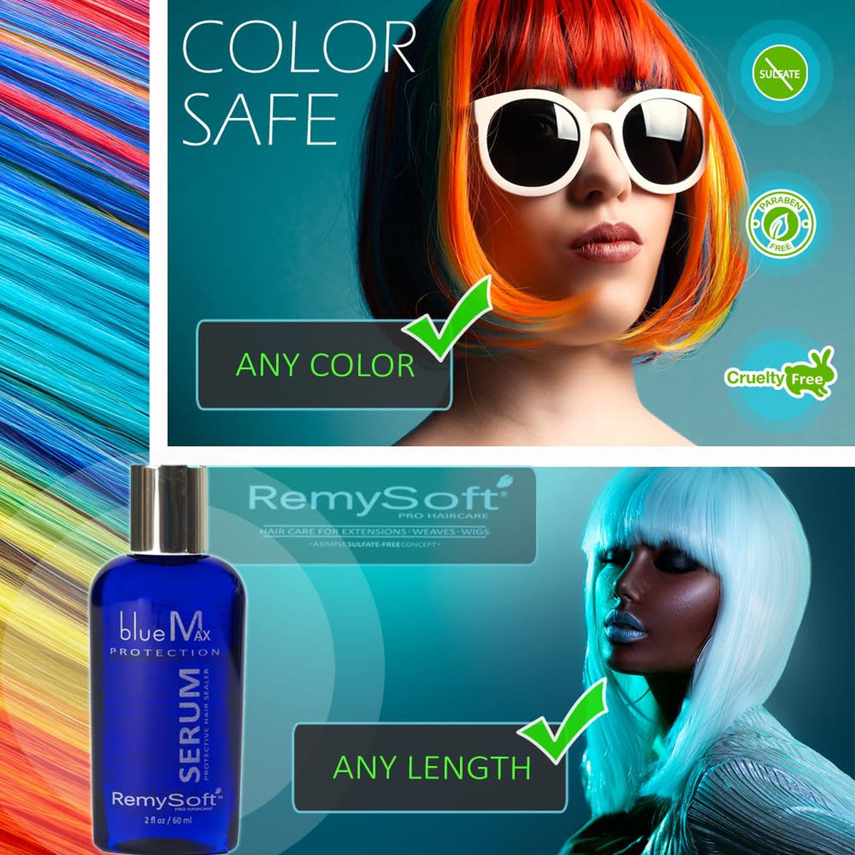 Silicone Hair Serum for Extensions, Weaves & Wigs