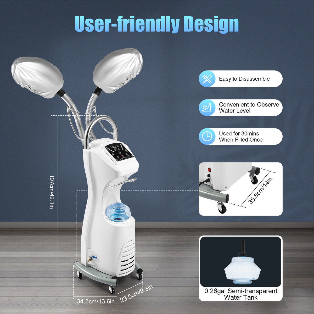 Stand Hair Steamer Machine Oil Treatment 110V