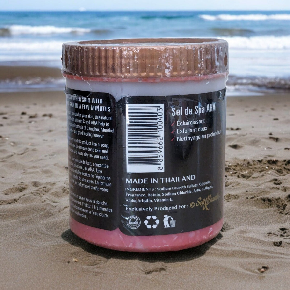 Soft & Beautiful Aha Arbutin Collagen Exfoliating Spa Salt Scrub With