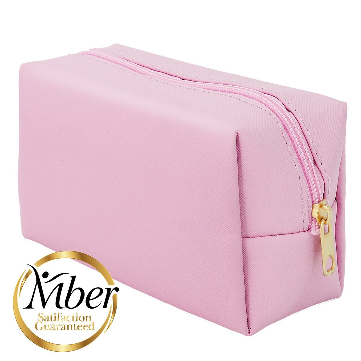Water-Resistant Leather Makeup Bag Travel Cosmetic Pouch Small Toiletry Organizer