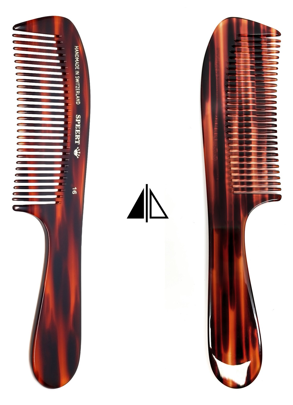 Handmade Swiss Tortoise Shell Comb 8-Inch Wide Tooth Hair Comb