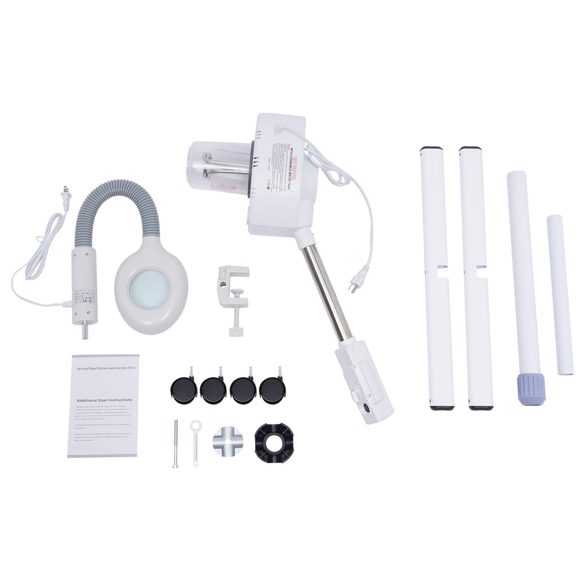 2-in-1 Facial Steamer with 5X LED Magnifying Lamp & Ozone
