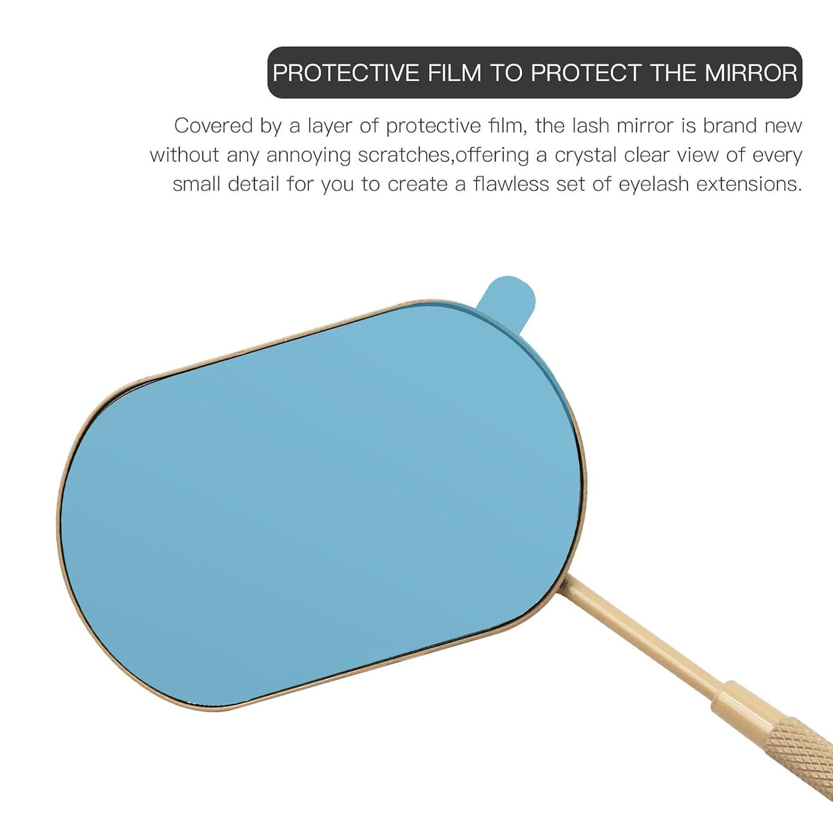 Large Stainless Steel Eyelash Mirror for Lash Extensions - Handheld Makeup Tool